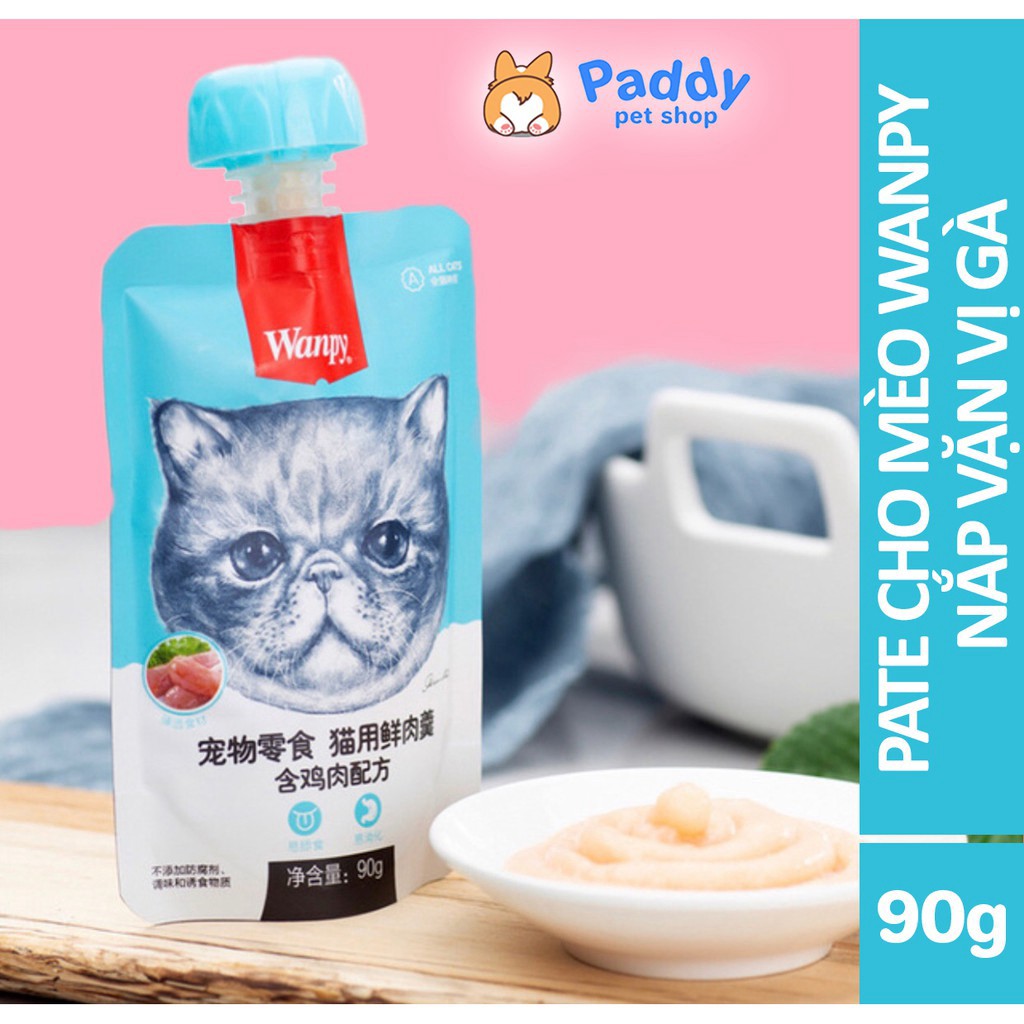 gg1 Pate Thơm Ngon Cho Mèo Wanpy Nắp Vặn Dễ Bảo Quản 4 Vị