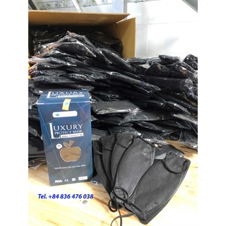 Khẩu trang y tế kháng khuẩn 4D Sen Việt - màu đen