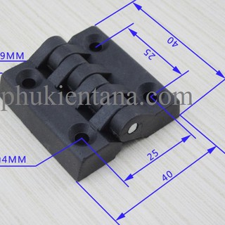 BẢN LỀ NHỰA ĐEN 40*40