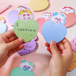 Giấy nhớ note trái tim nhân vật hoạt hình cute dễ thương xinh xắn gồm 30 tờ Lyanwn