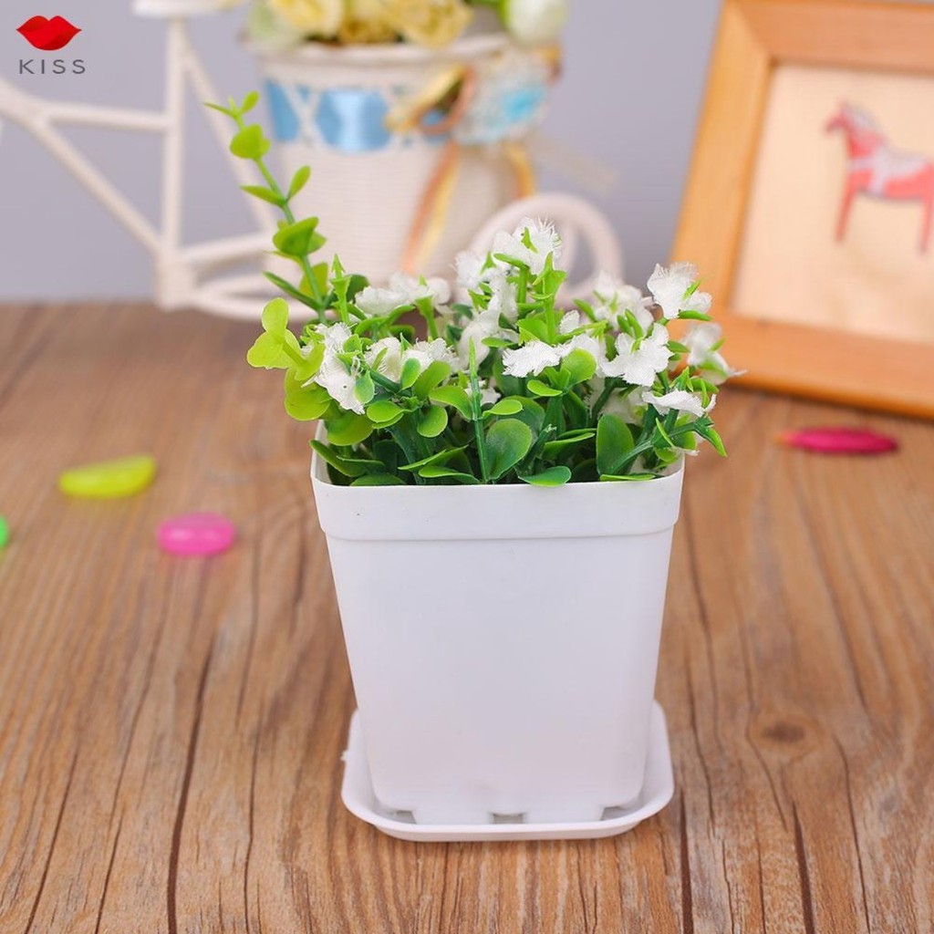 Chậu nhựa mini trồng sen đá các loại cây đường kính chậu 10*10 cm 7 màu trang trí đẹp mắt