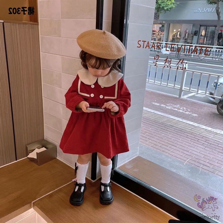 Đầm nhung thời trang thu đông hàn quốc dành cho bé gái