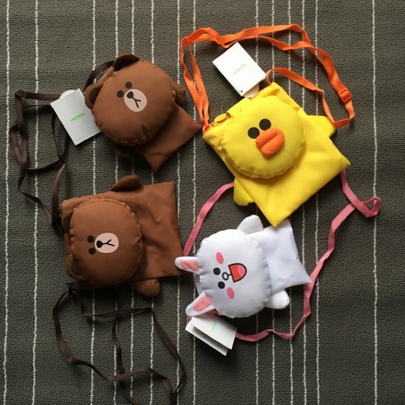 Túi đeo xinh không thấm nước mẫu Gấu Vịt Brown Sally Line