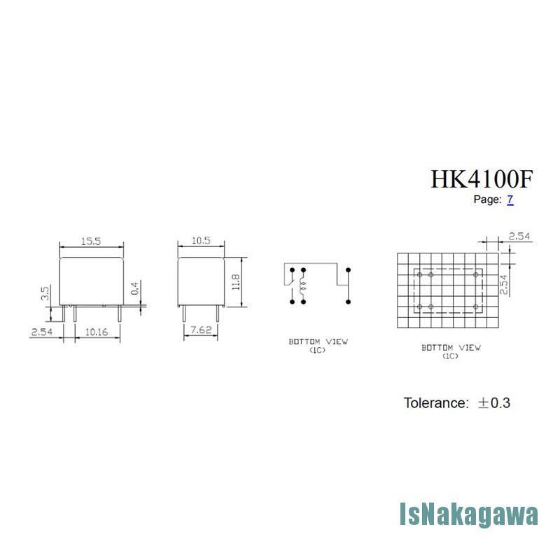 Set 5 Rơ Le Hk4100F-Dc3V-Shg Hk4100F-Dc9V-Shg 6pins Chuyên Dụng