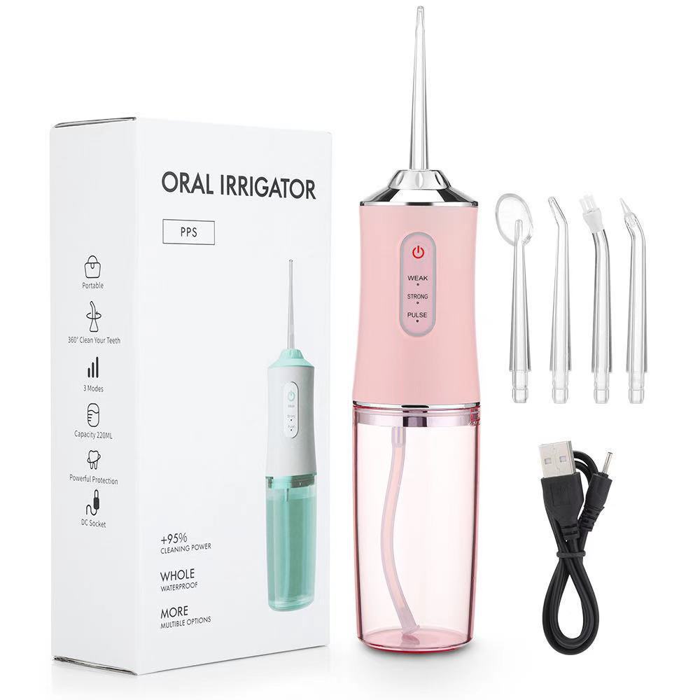 Máy tăm nước cầm tay mini sạc pin, Tăm nước Oral Irrigator công nghệ Châu Âu giúp vệ sinh răng miệng cực sạch, nhanh