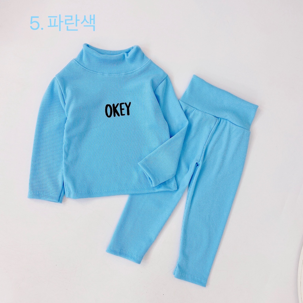 BỘ LEN GÂN CẠP CAO, CỔ 3 PHÂN HÀN QUỐC MINKY MON túi zip cho bé 8-20kg