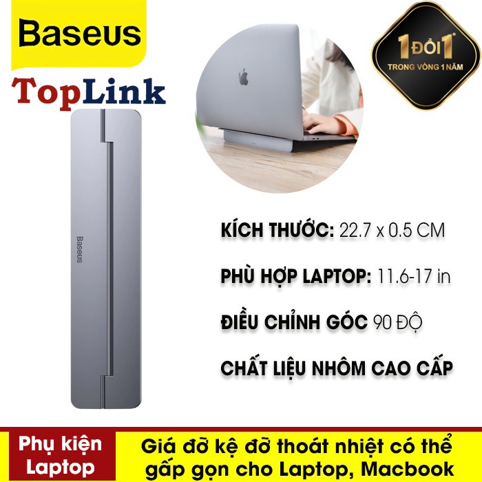 Giá Đỡ Máy Tính Baseus Papery Notebook Holder Có Thể Điều Chỉnh Gấp Di Động Cho Macbook Pro Air Hoặc Các Dòng Laptop