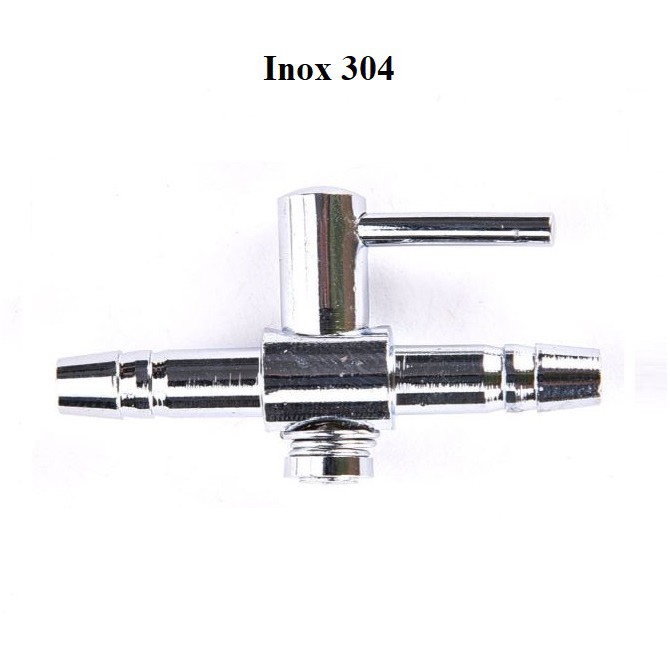 Van chỉnh lưu lượng khí bằng inox chia 2 3 4 5 cho máy oxi bể cá