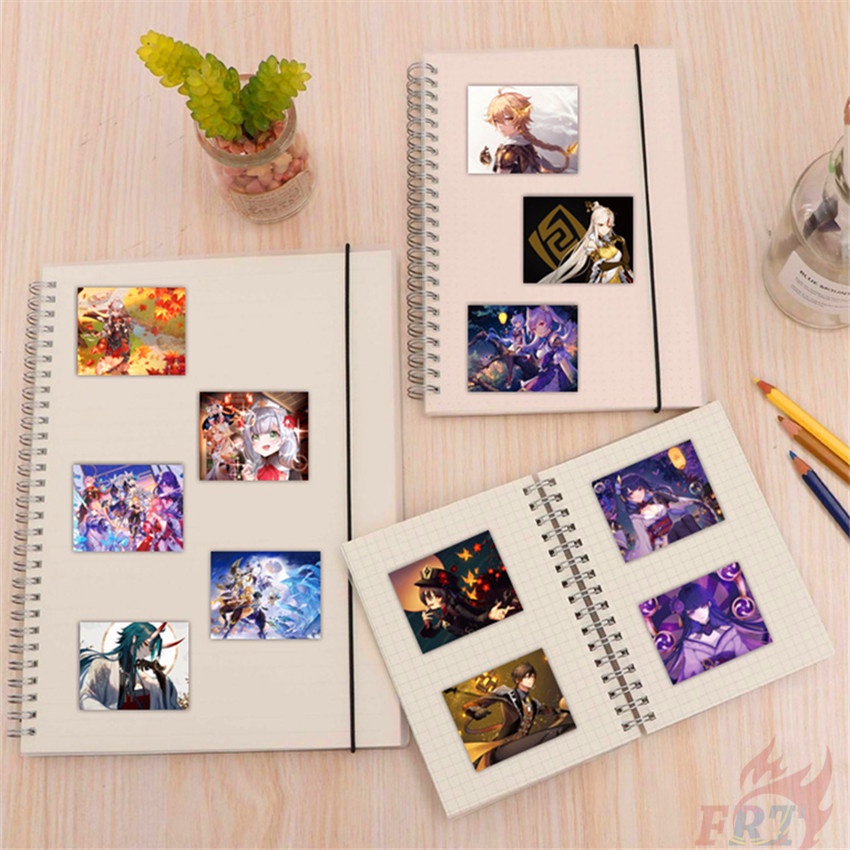 50 Cái / Bộ ☆ Áp Phích Dán Áp Phích Mini Genshin Impact ☆ Miếng Dán Đề Can Chống Thấm Nước Thời Trang Tự Làm