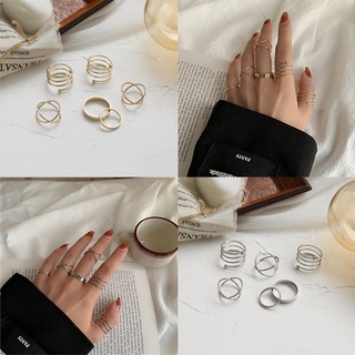 Set 6 nhẫn nhiều kiểu dáng thời trang cho nữ