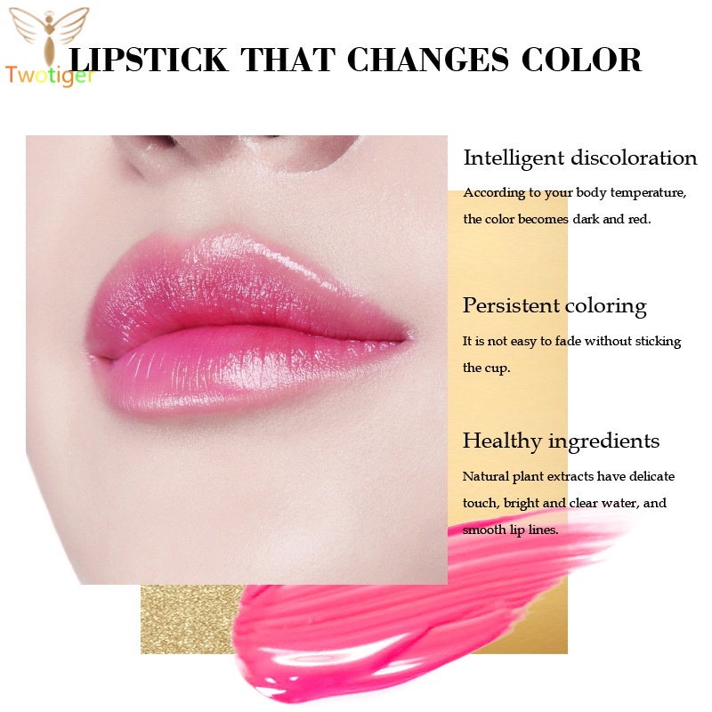 [t] Aloe Vera Color Changing Lipstick Moisturizing Nature Lip Balm Long Lasting Nourish Lips Care Makeup