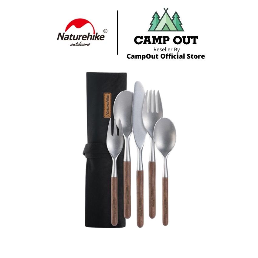 Bộ thìa, nĩa dụng cụ ăn uống sang xịn cao cấp dã ngoại Glamping NatureHike NH20CJ014 campoutvn