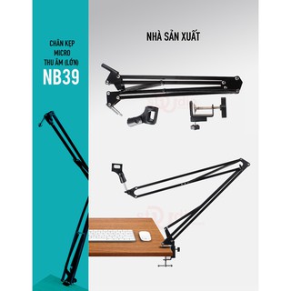 Chân Microphone NB-39 (Lớn) -Chân Micro kẹp bàn, giá đỡ Micro
