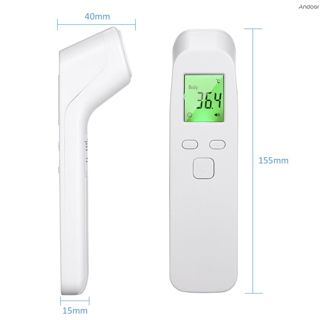 Non-contact IR Infrared Sensor Forehead Body/ Object Thermometer Temperature Measurement LCD Digital Display Handhold Design Unit Changeable Batterys Powered Operated Portable for Baby Kids Adults