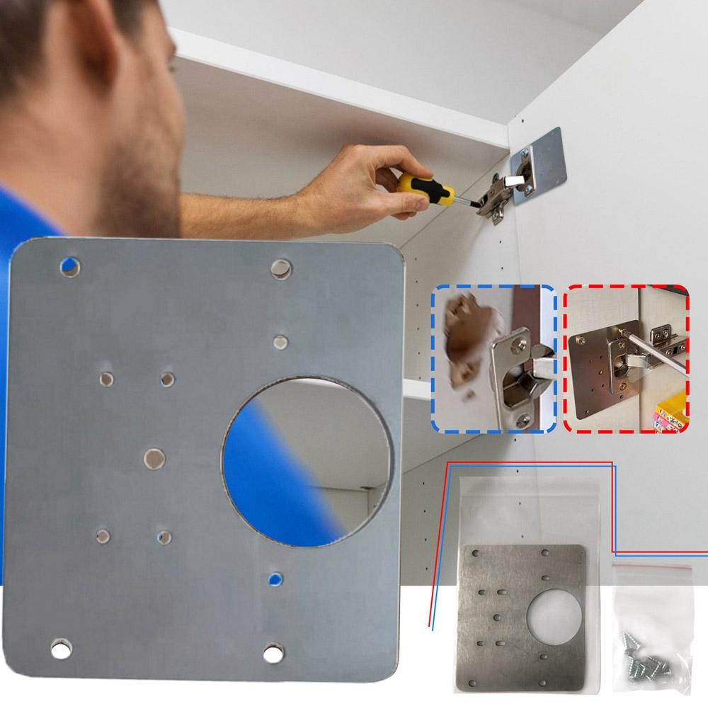 Bản Lề Cửa Tủ Có Lỗ Bằng Thép Không Gỉ Tiện Dụng