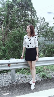 xả kho - Quần Sóc Giả Váy Nữ phom A, chất vải tuyết mưa dày dặn.