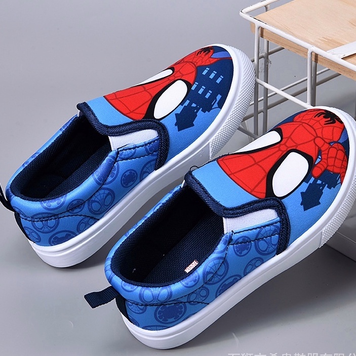 Giày Đi Trong Nhà In Hình Người Nhện Kiểu Hàn Quốc Cho Bé
