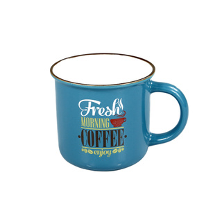 Ly sứ la fonte tráng men màu xanh 006439-blu