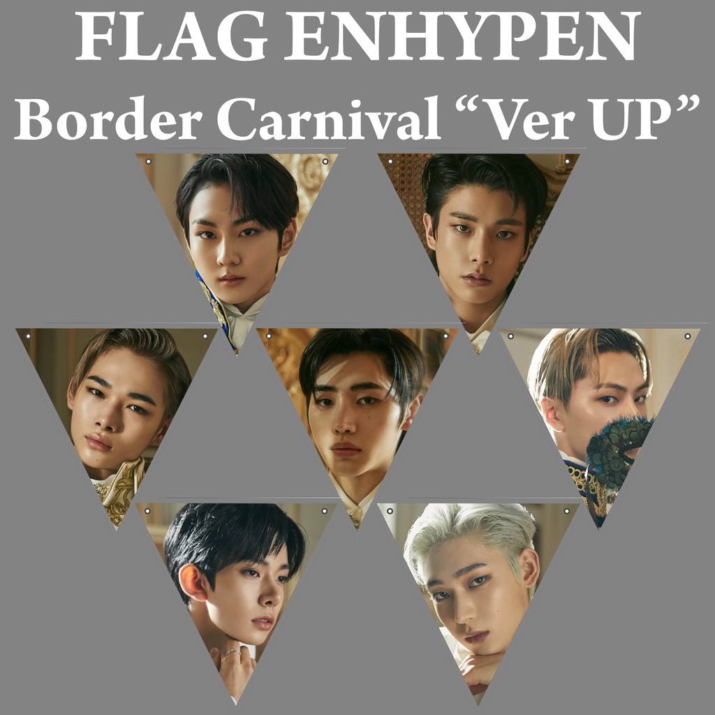 Dây Đeo Thẻ Hình Lá Cờ Enhypen Border Carnival Plus Kpop