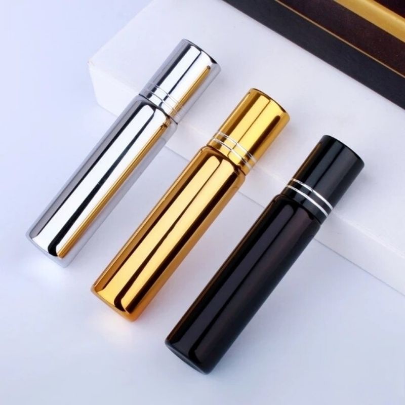 Vỏ chai 10ml Nắp nhôm Bi thép sang trọng đựng tinh dầu dubai chiết nước hoa pháp cấp quý phái dễ thương mini nhỏ gọn