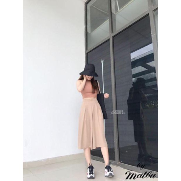 Quần ống rộng đũi xuông xếp ly siêu Hot_N002 Amee Fashion