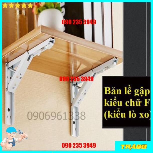 Bản lề gập thông minh làm kệ bàn học treo tường gấp gọn giá rẻ dài 20-25-30-35CM DCG