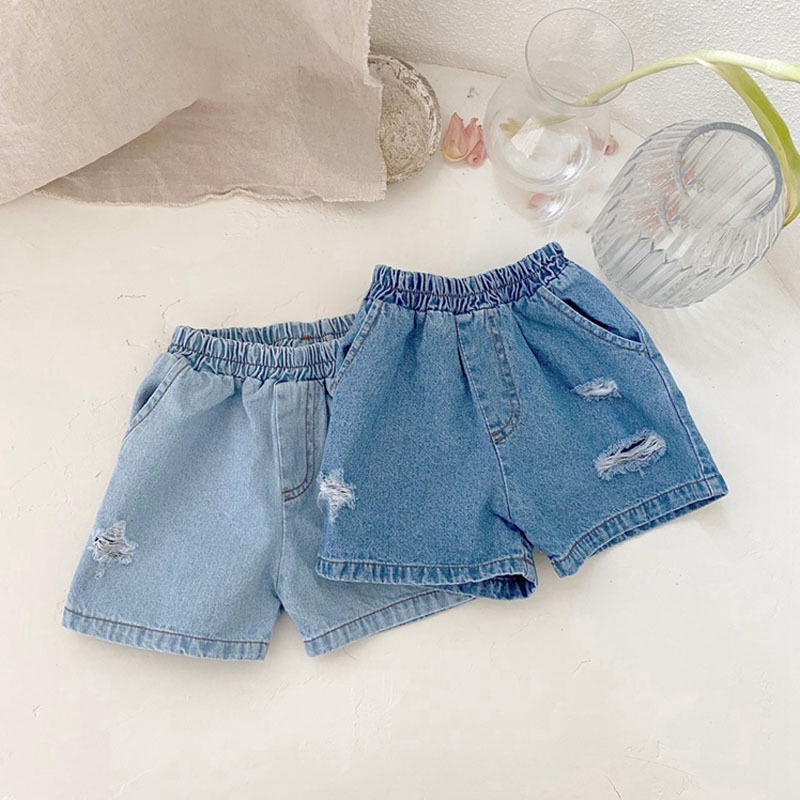 Quần Jean Cotton Mỏng Thời Trang Mùa Hè Hàn Quốc Cho Bé