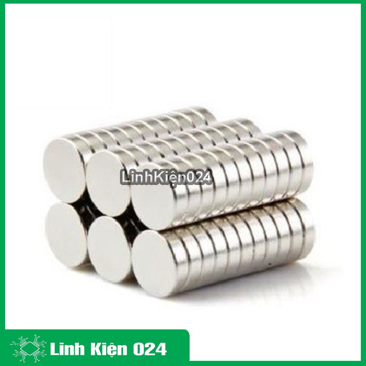 Bộ 50 Viên Nam Châm Đất Hiếm Tròn 8x2mm (từ tính hút cực mạnh)