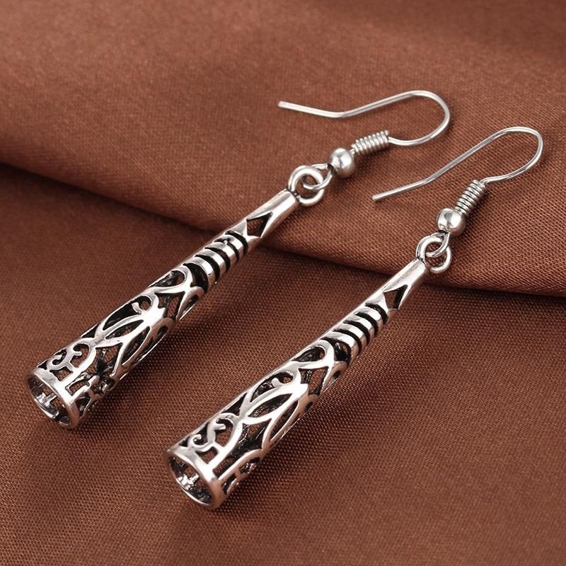 Chic Long Hollow Vintage Silver Tassel Drop Earring Bohemia Fashion Women Pendant Dangle Earrings