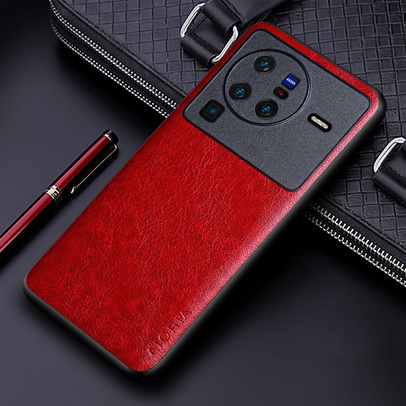 Sang Trọng Bao Da Điện Thoại pu Màu Trơn Phong Cách Doanh Nhân Cho vivo x80 pro Ốp