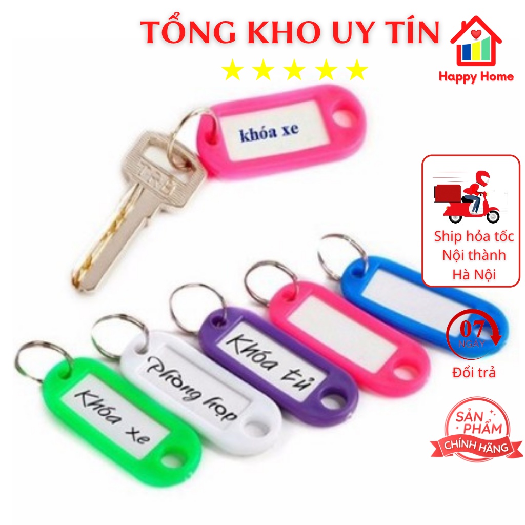 Thẻ ghi nhớ đánh dấu chìa khóa, name tag du lịch, ghi tên cho bé Happy Home