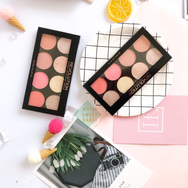 Bảng phấn má/tạo khối +  Makeup Revolution Ultra Blush Palette - Blush Goddess