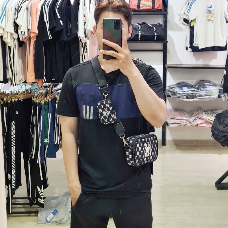 Túi đeo chéo MLB vải monogram size 18