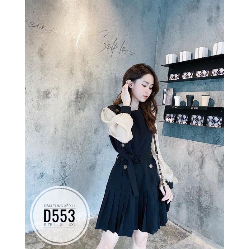 Đầm Bigsize 60-100 kg💃FREE SHIP💃 Đầm tùng xếp li D553
