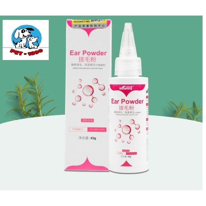 Bột Nhổ Lông tai Cho Chó Mèo EAR POWDER 42g Bảo Vệ Sức Khỏe, Ngăn Ngừa Vi Khuẩn Cho Thú Cưng