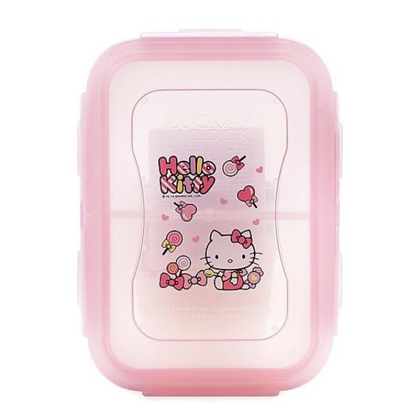 Hộp Nhựa Hình Chữ Nhật Có Ngăn Lock&amp;Lock Hello Kitty LKT821C (360ml)