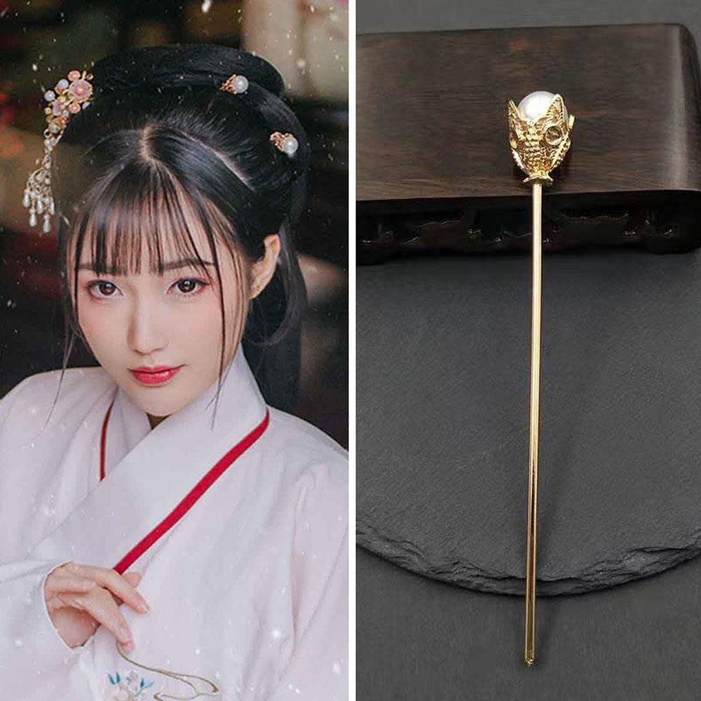 Trâm Cài Tóc Thanh Lịch Cho Nữ|Kẹp Tóc Kim Loại Nhiều Màu Sắc Phong Cách Trung Hoa