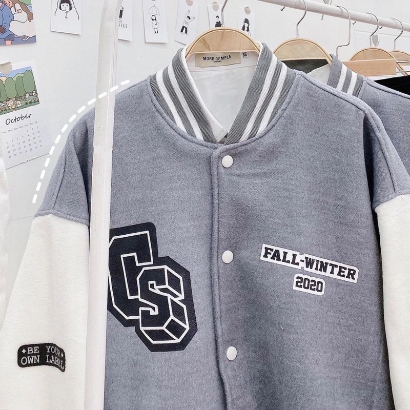 Áo bomber nam nữ unisex ,áo khoác nỉ tàn phối trắng, dày đẹp mềm mịn form rộng phong cách hàn quốc Freesize | BigBuy360 - bigbuy360.vn