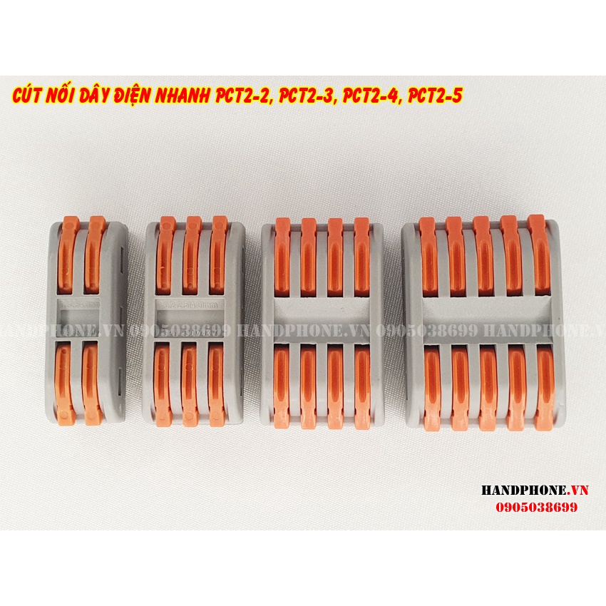 Cút Nối Dây Điện Nhanh PCT / KV774, Cốt Nối Dây Điện, Cos Nối Điện, Đầu Nối Dây Điện  KV774 / PCT 2-2, 2-3, 2-4, 2-5