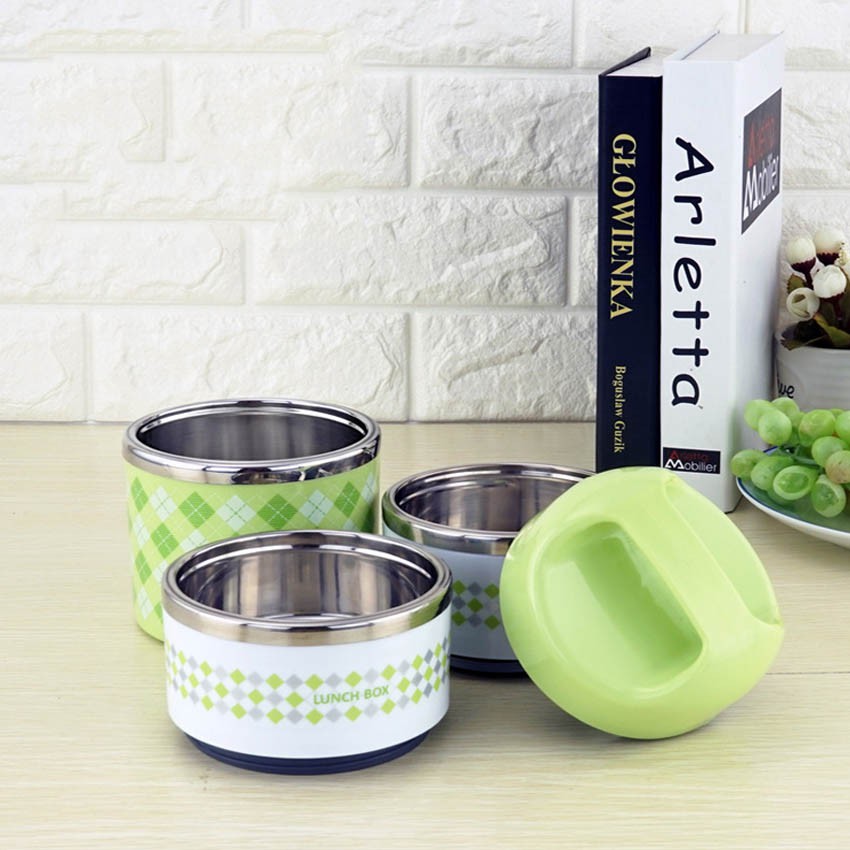 Hộp Đựng Cơm 3 Tầng Ruột Inox Siêu Giữ Nhiệt Đa Năng TI0224