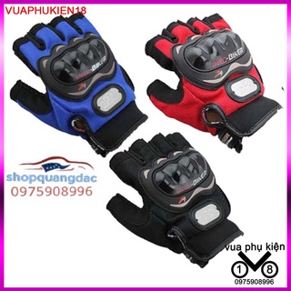 Găng tay probiker cụt ngón có gù nhựa - đi phượt vua phụ kiện 18