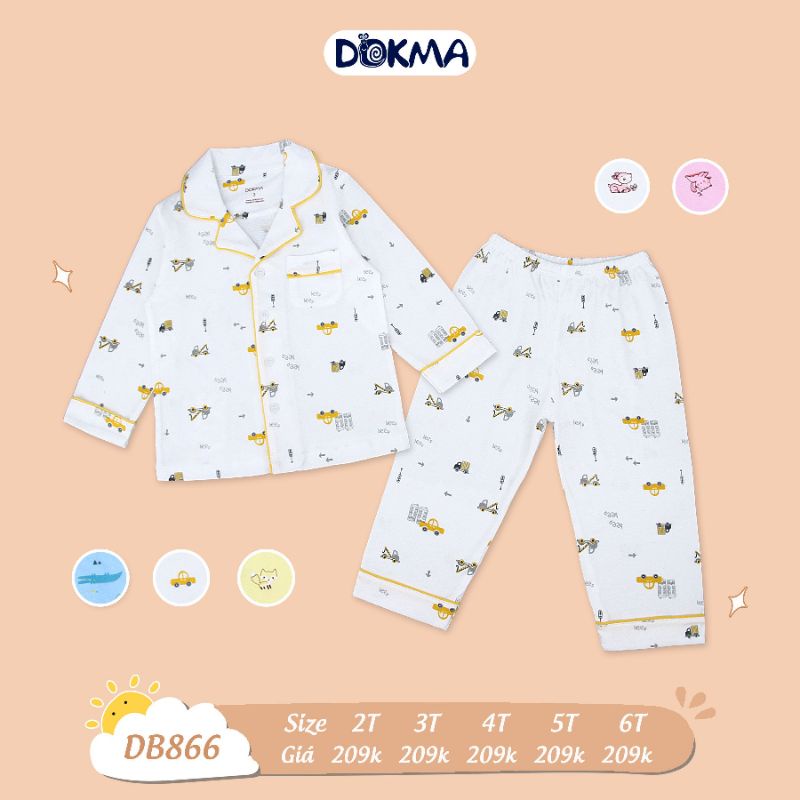 Bộ pizama kid  cho bé 10 đến 20kg vải cotton dokma