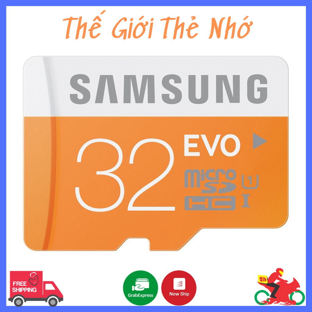 Thẻ nhớ 32GB/ 64GB SAMSUNG EVO Class 10 hỗ trợ quay video 4K chuyện dụng cho Camera IP wifi, Smartphone, loa đài.