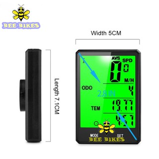 Đồng hồ đo tốc độ xe đạp không dây  BICYCLE COMPUTER có đèn nền