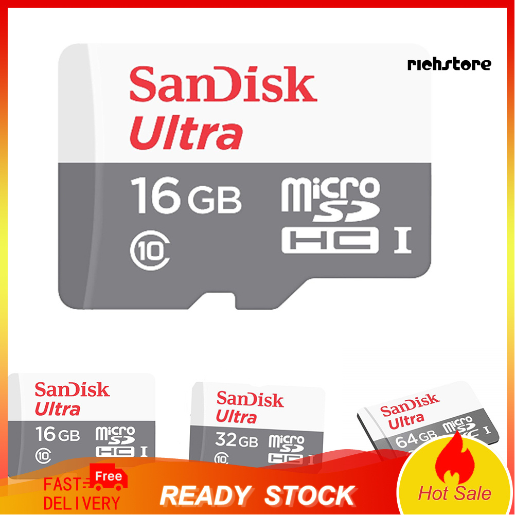 SANDISK Thẻ Nhớ Micro Sd Tốc Độ Cao 16 / 32 / 64gb