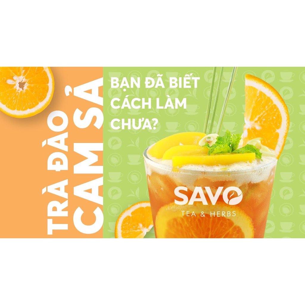 Trà Đào túi lọc SAVO  - Hộp 25 Gói x 2g