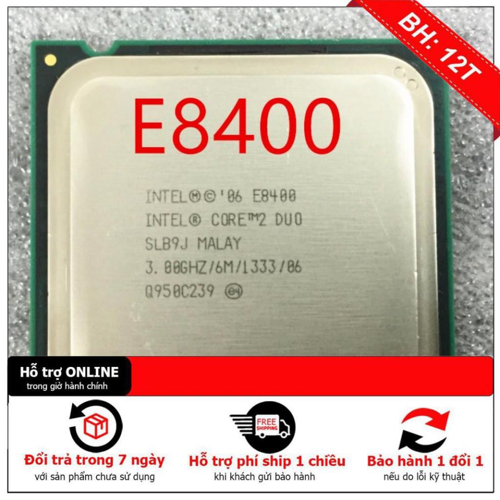 CPU desktop  Socket 775 Q9300 E8400 E7500 E6000 E5400 bóc máy giá rẻ