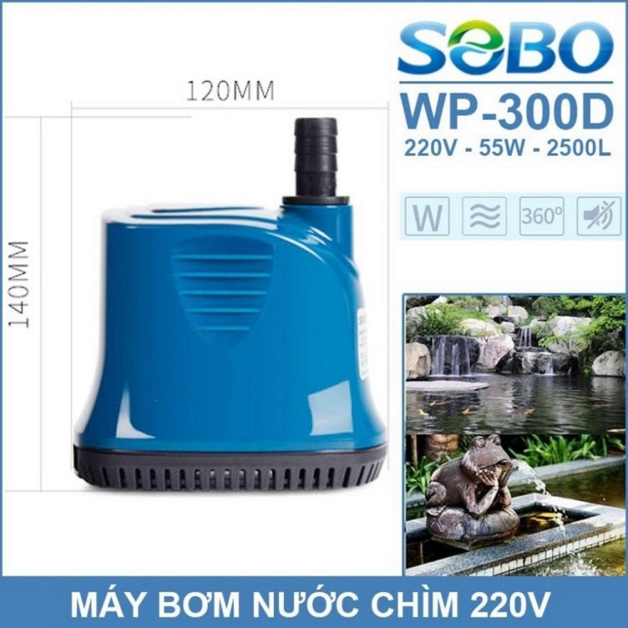 Máy Bơm Chìm 35W Hút Đáy Dùng Nguồn 220V Bơm Hút Đáy 360 độ SOBO WP-300D, WP -200D, WP-500D, WP-700D Giá Rẻ