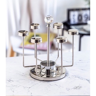 Giá inox 304 để úp ly, úp cốc tiện lợi xoay 360 độ