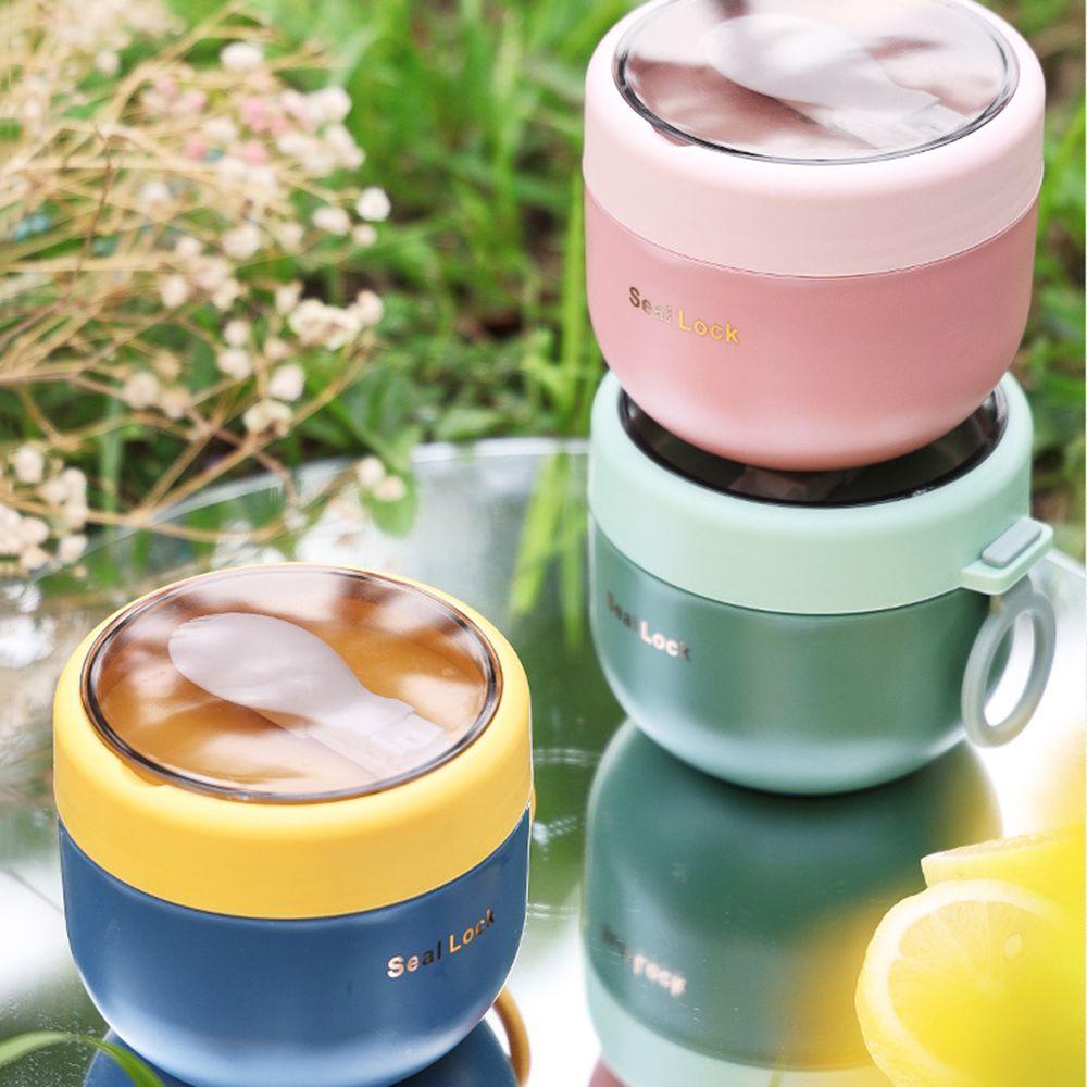 PISTA Hộp Đựng Cơm Trưa Giữ Nhiệt 600ML Kèm Muỗng Tiện Lợi